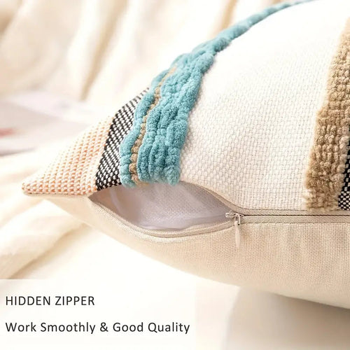 Boho Striped Chenille Cushion Cover – 45x45 cm