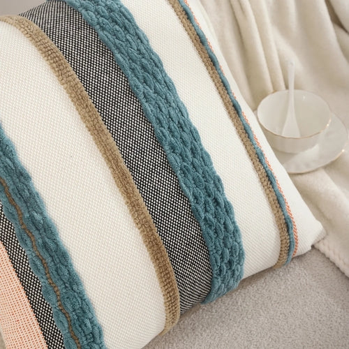 Boho Striped Chenille Cushion Cover – 45x45 cm