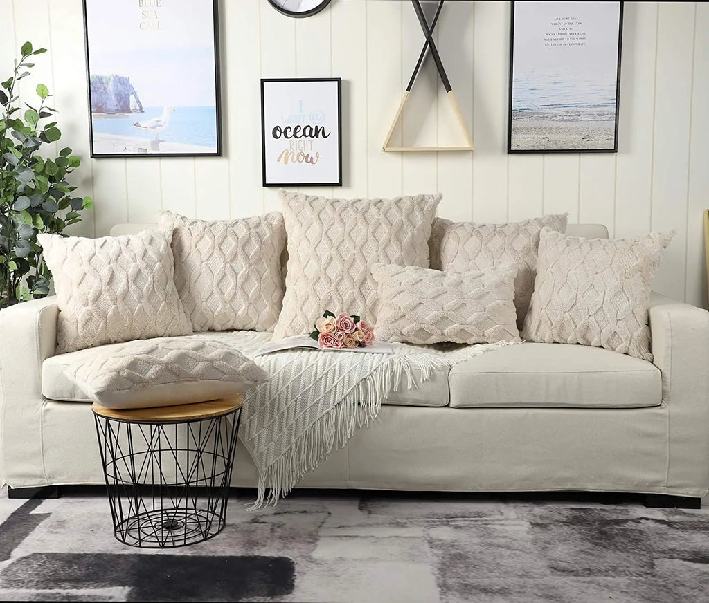 Plush Decorative Cushion Cover – Cozy Home Décor for Living Room & Bedroom