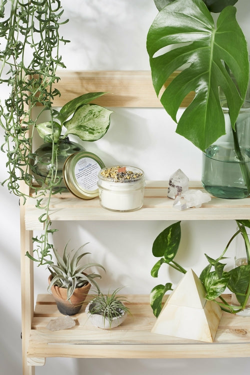 Bougie d'Intention Paix et Sérénité - Cire de Soja Bio avec Cristal