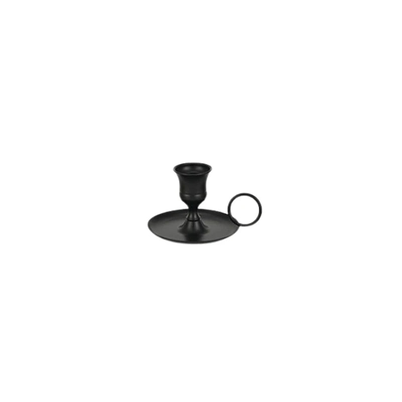 Metal Candle Holder with Handle - Decorative Centerpiece for Dining & Events