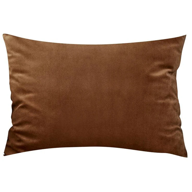 Luxury Velvet Cushion Cover - Elegant Rectangular Pillow Case for Sofa & Bedroom
