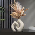Nordic White Vase Set - 2-Piece Modern Decorative Plant Pots