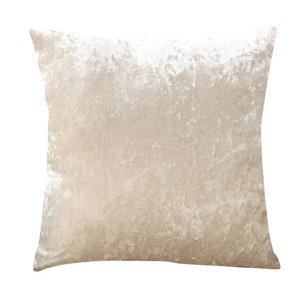 Luxury Crushed Velvet Cushion Cover - Nordic Style 18x18"