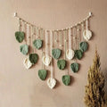 Macrame Leaf Wall Hanging - Handmade Boho Tapestry Decor