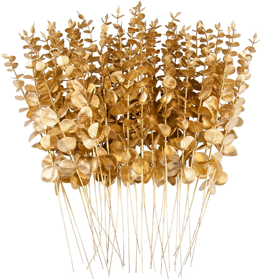 Artificial Eucalyptus Stems - 12 Pack Silver Dollar Greenery for Weddings & Home