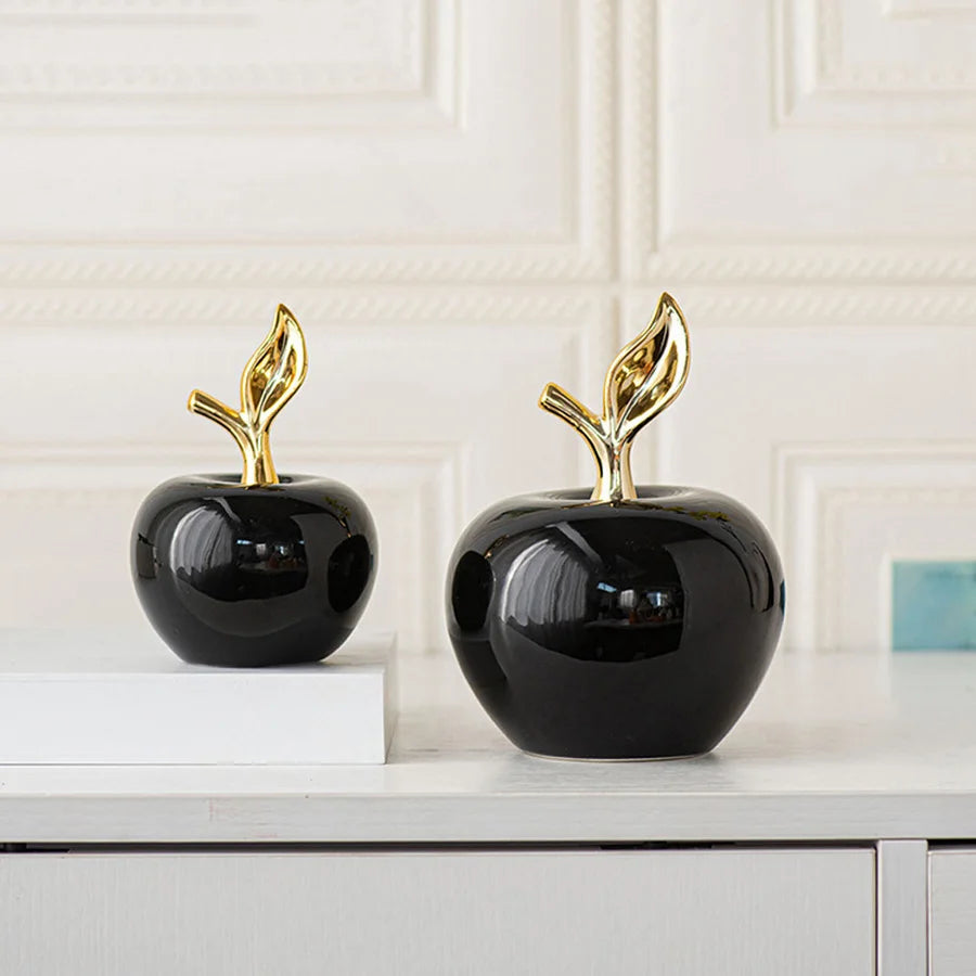 Ceramic Fruit Figurine - European Style Decorative Sculpture for Home Decor