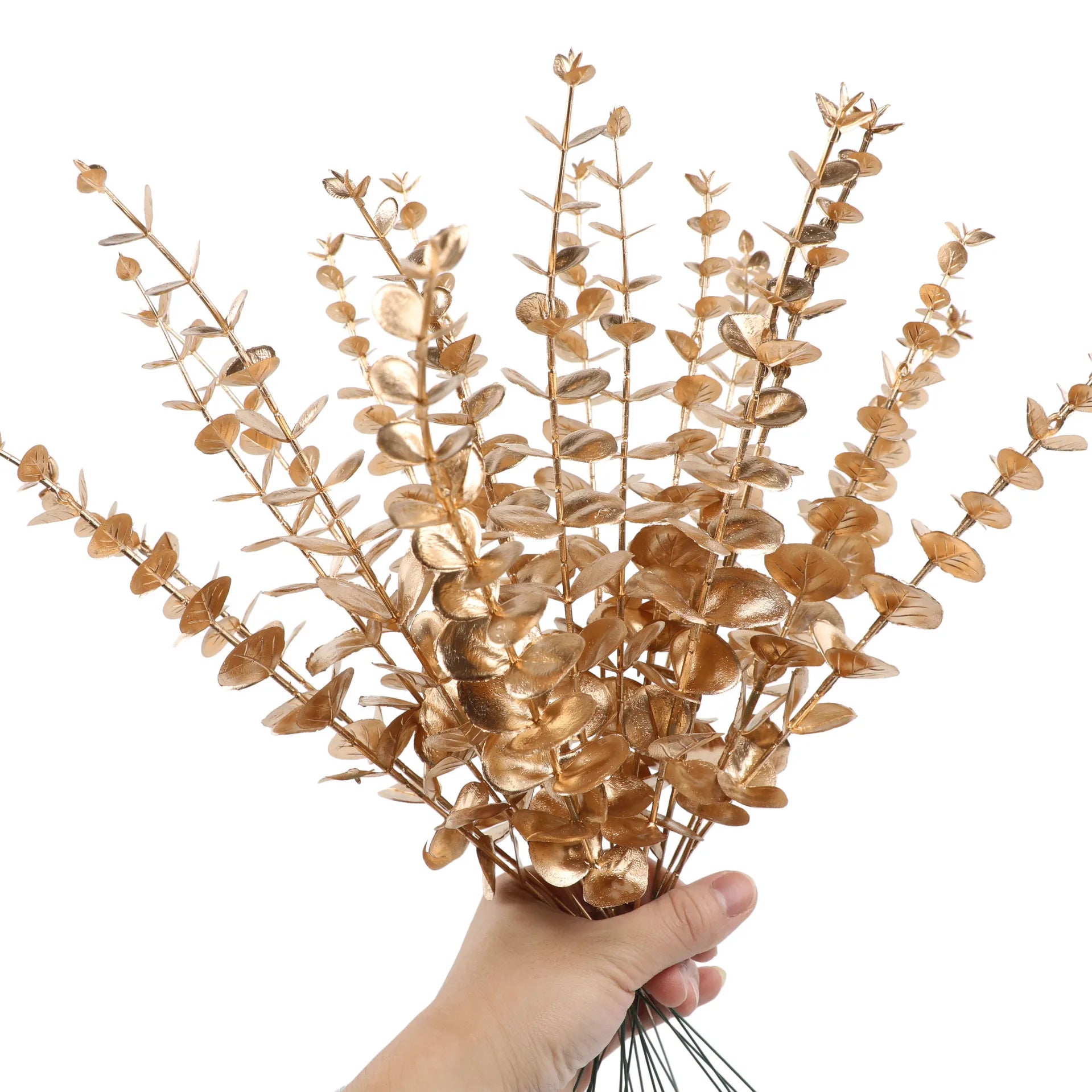 Artificial Eucalyptus Stems - 12 Pack Silver Dollar Greenery for Weddings & Home