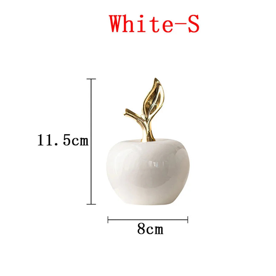 Ceramic Fruit Figurine - European Style Decorative Sculpture for Home Decor