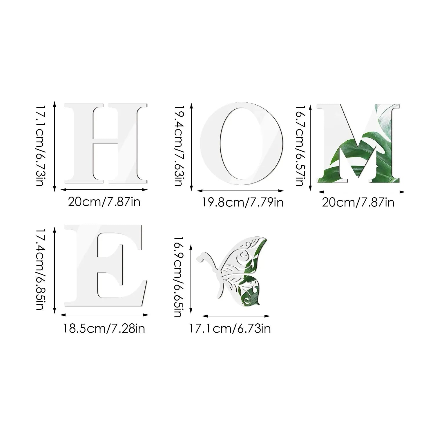 3D Mirror Wall Decal - HOME