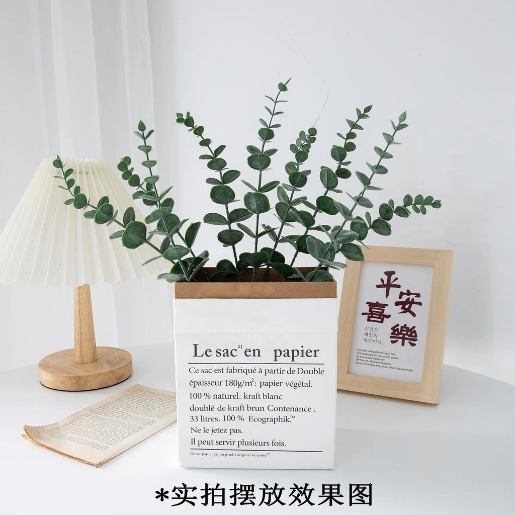 Artificial Eucalyptus Stems - 12 Pack Silver Dollar Greenery for Weddings & Home