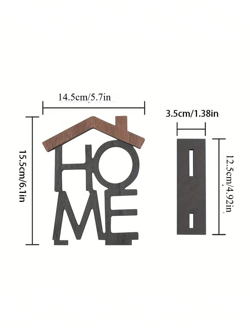 Wooden "HOME" Letter Ornament - Desktop Decor Accent