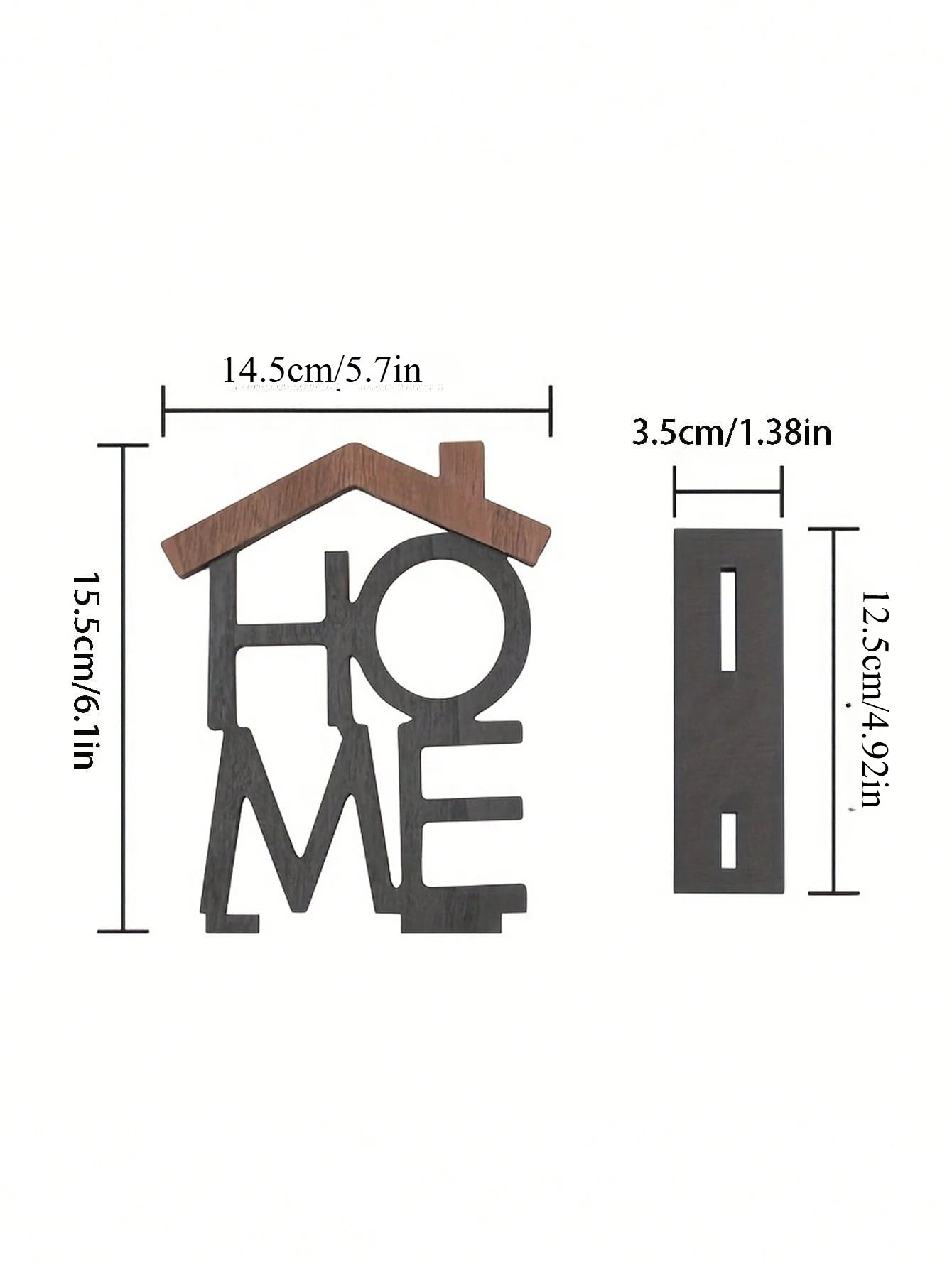 Wooden "HOME" Letter Ornament - Desktop Decor Accent