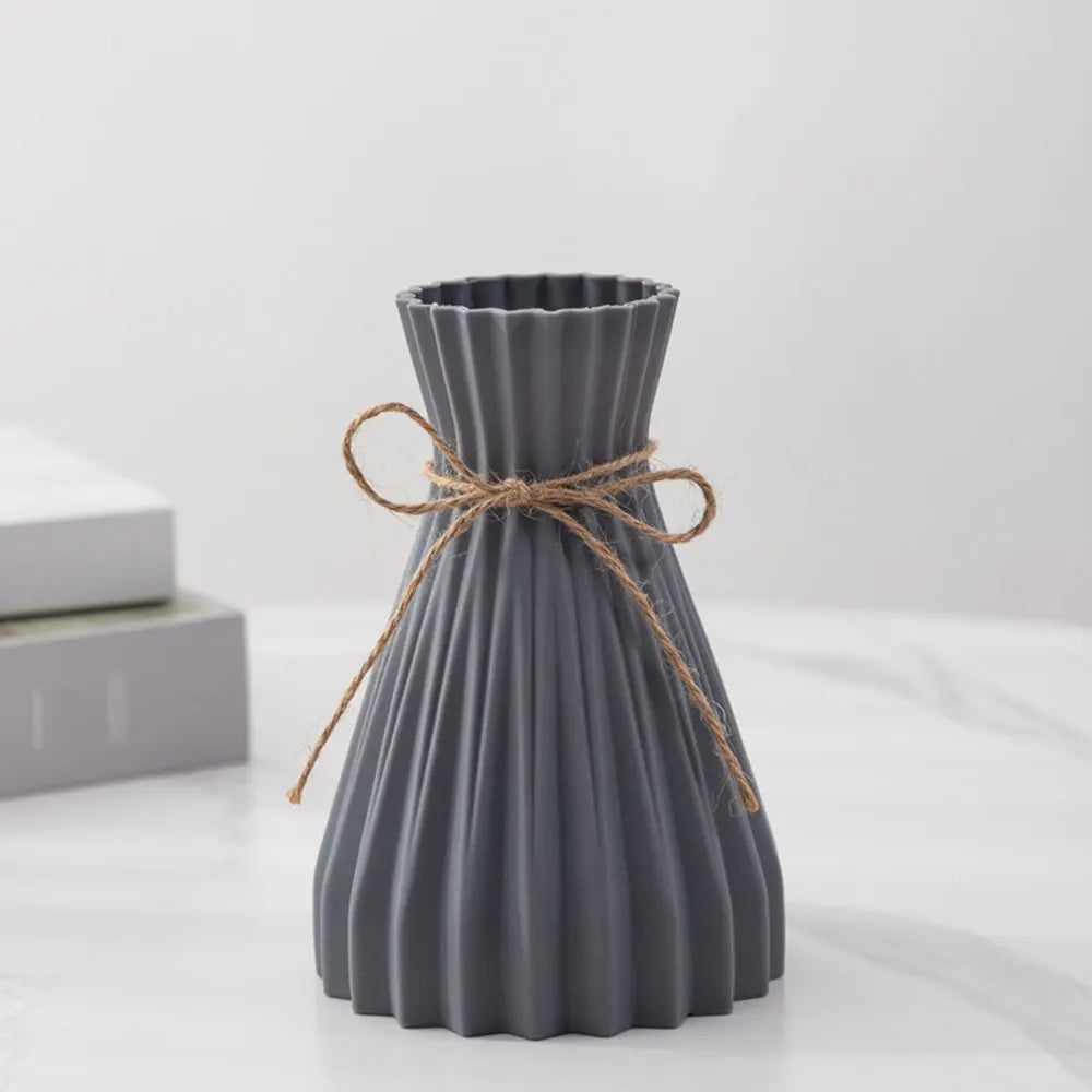 Sculptural Pleated Vase for Dried Flowers