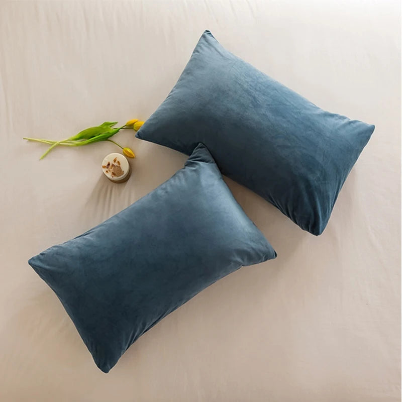 Soft Velvet Lumbar Pillow Cover - Nordic Style 12x20"
