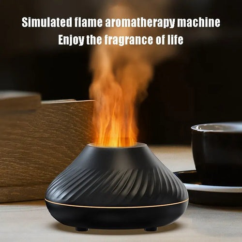 Flame‑Effect Aromatherapy Humidifier – Minimalist Nordic Design