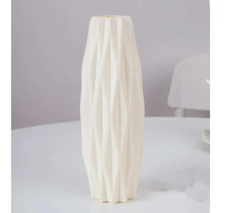 Modern Geometric Plastic Flower Vase - Nordic Style Home Decor
