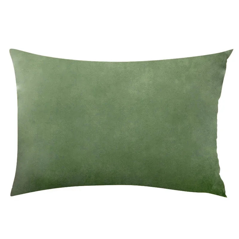 Soft Velvet Lumbar Pillow Cover - Nordic Style 12x20"