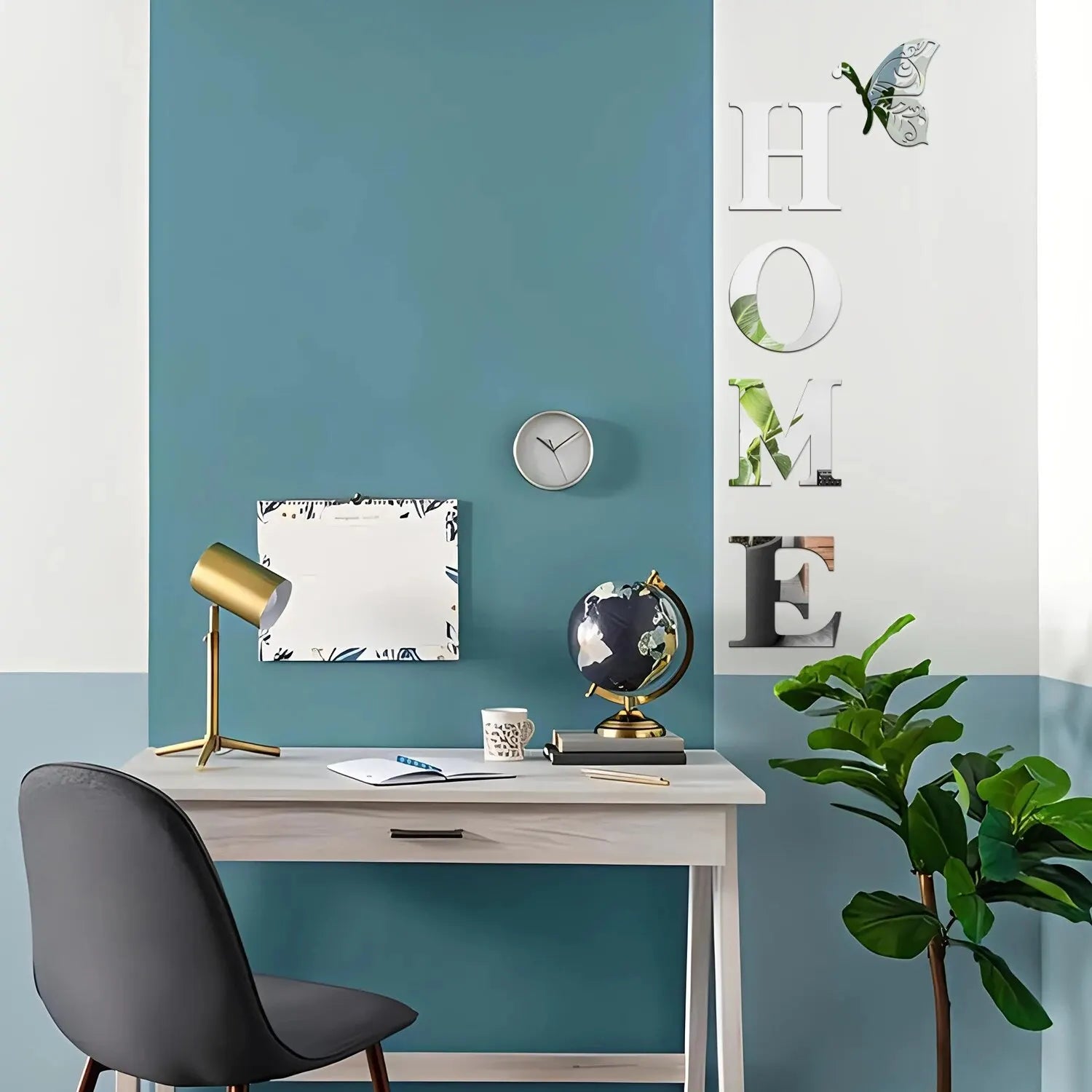 3D Mirror Wall Decal - HOME