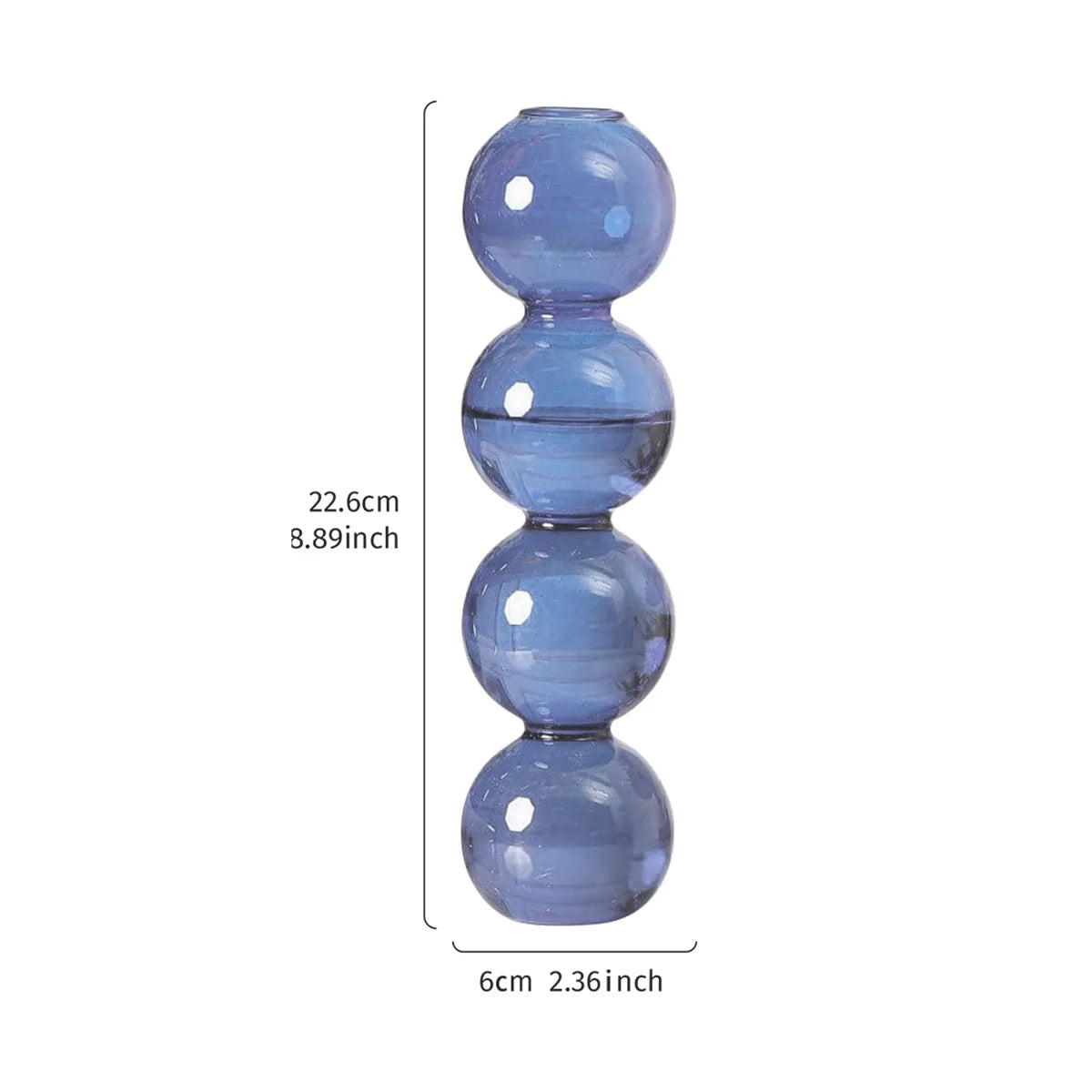 Modern Glass Bud Vase - Artistic Round Ball Design