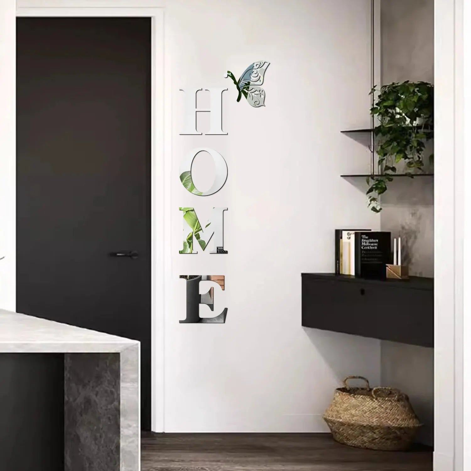 3D Mirror Wall Decal - HOME