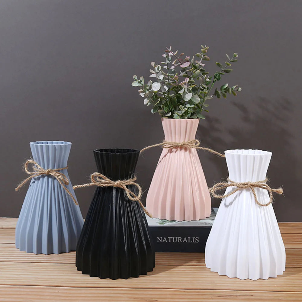 Sculptural Pleated Vase for Dried Flowers