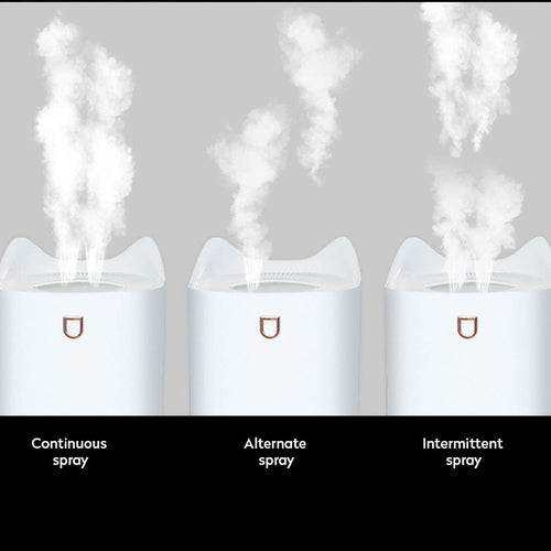 3L Cat‑Design Humidifier & Diffuser – Dual Nozzle with LED Light
