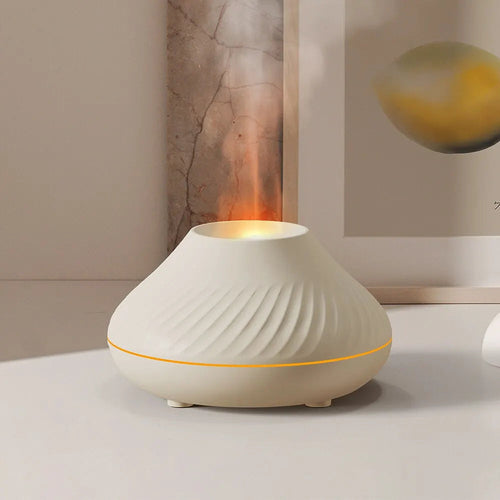 Flame‑Effect Aromatherapy Humidifier – Minimalist Nordic Design