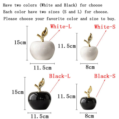 Ceramic Fruit Figurine - European Style Decorative Sculpture for Home Decor