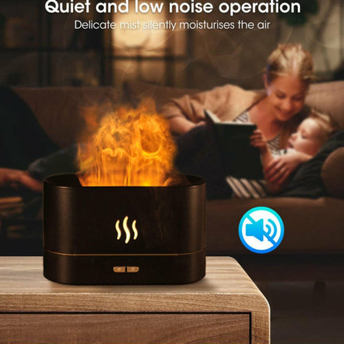Flame‑Effect Essential Oil Diffuser with Timer – 250 ml