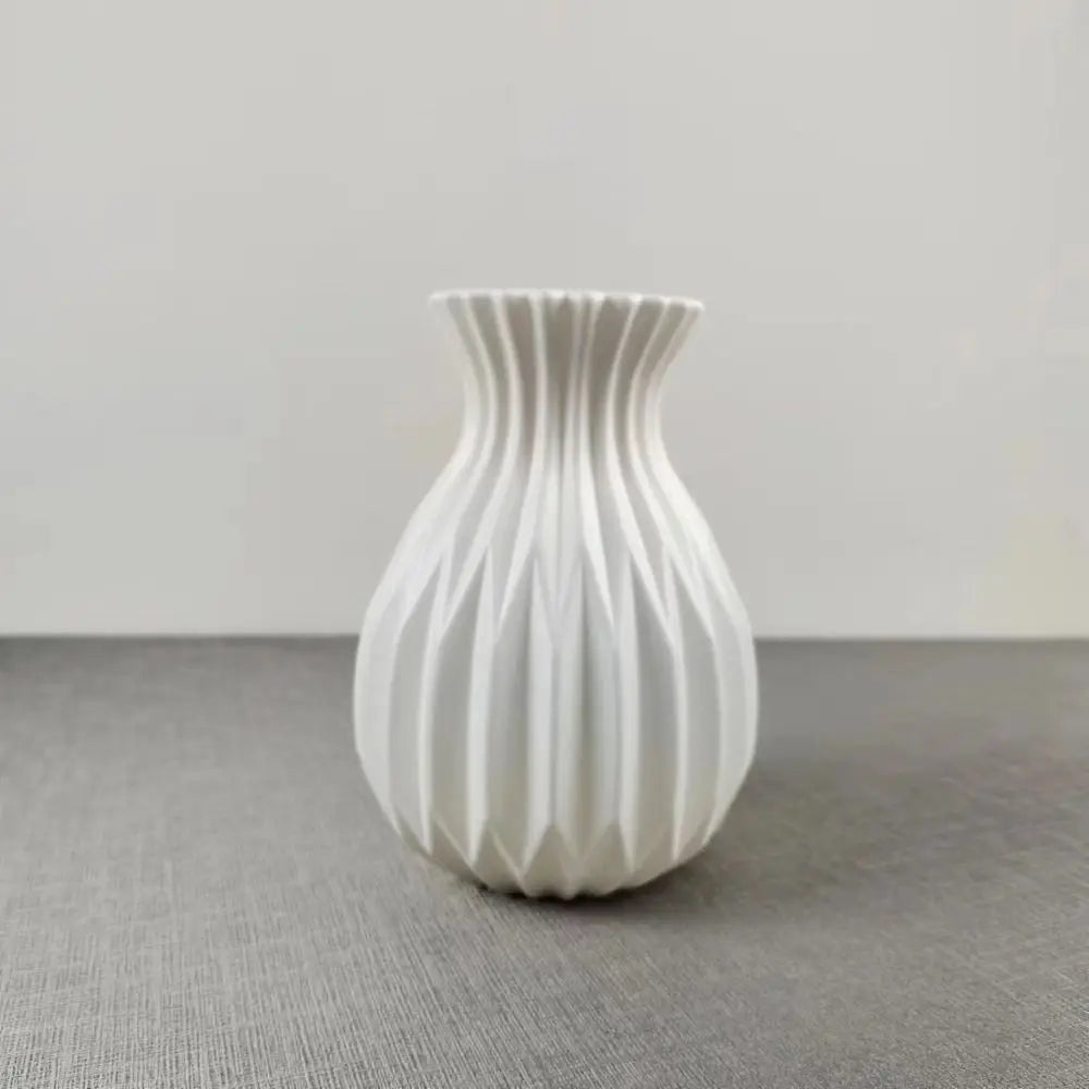 Nordic Tall Plastic Vase - Modern Unbreakable Flower Pot