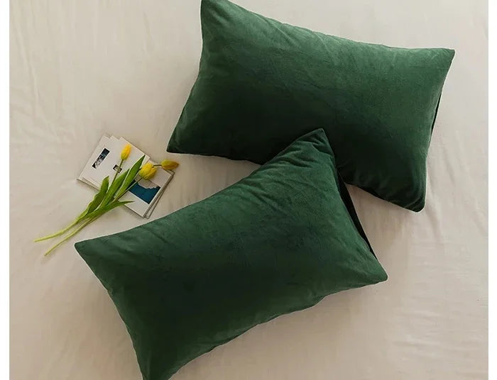 Soft Velvet Lumbar Pillow Cover - Nordic Style 12x20"