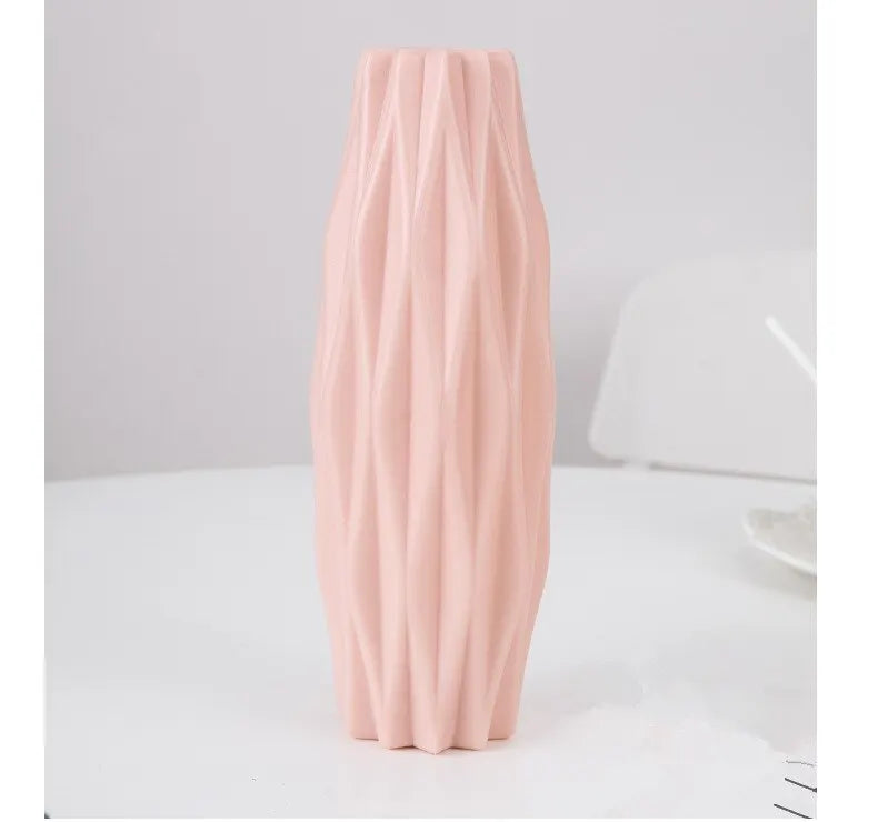 Modern Geometric Plastic Flower Vase - Nordic Style Home Decor