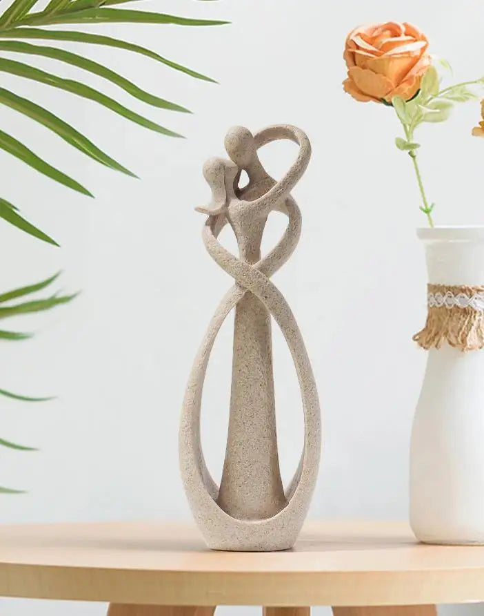 Nordic Embracing Couple Sculpture - Modern Minimalist Home Decor