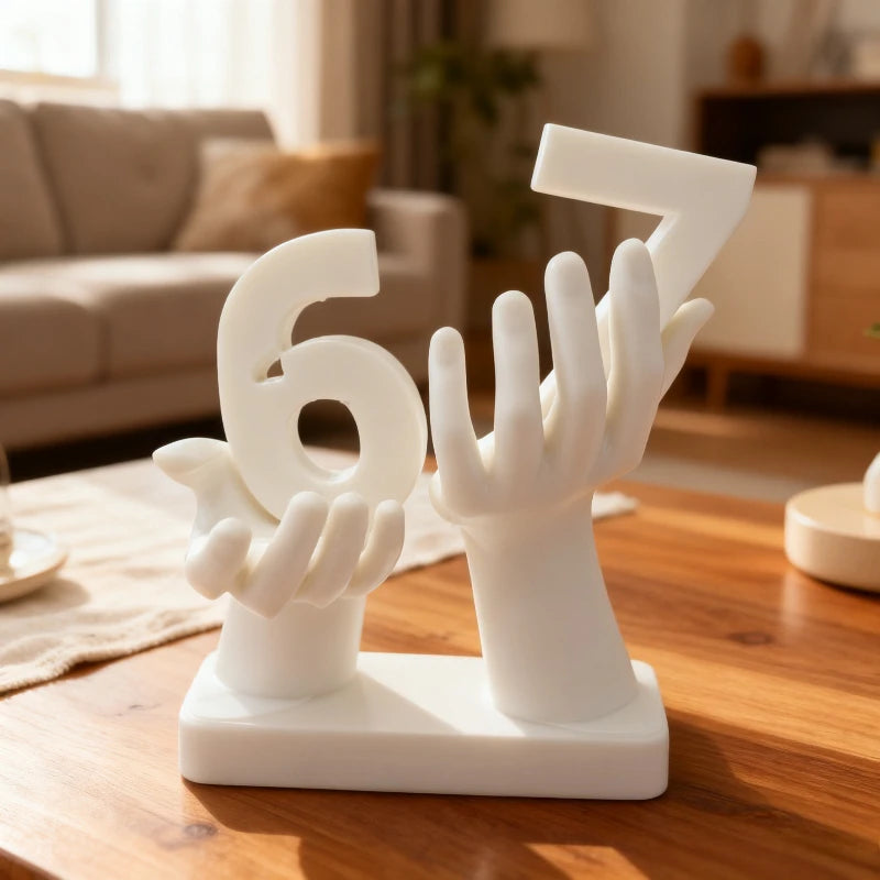 Decorative Number Ornament - Personalized Home Decor for Desk & Shelf
