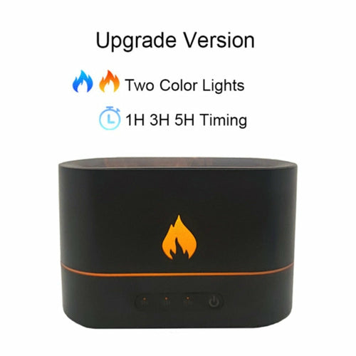 Flame‑Effect Essential Oil Diffuser with Timer – 250 ml