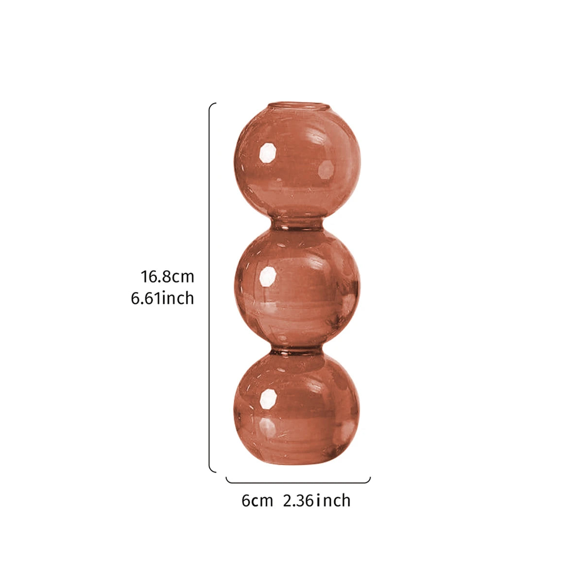 Modern Glass Bud Vase - Artistic Round Ball Design
