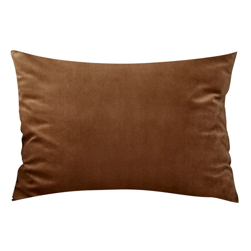 Soft Velvet Lumbar Pillow Cover - Nordic Style 12x20"