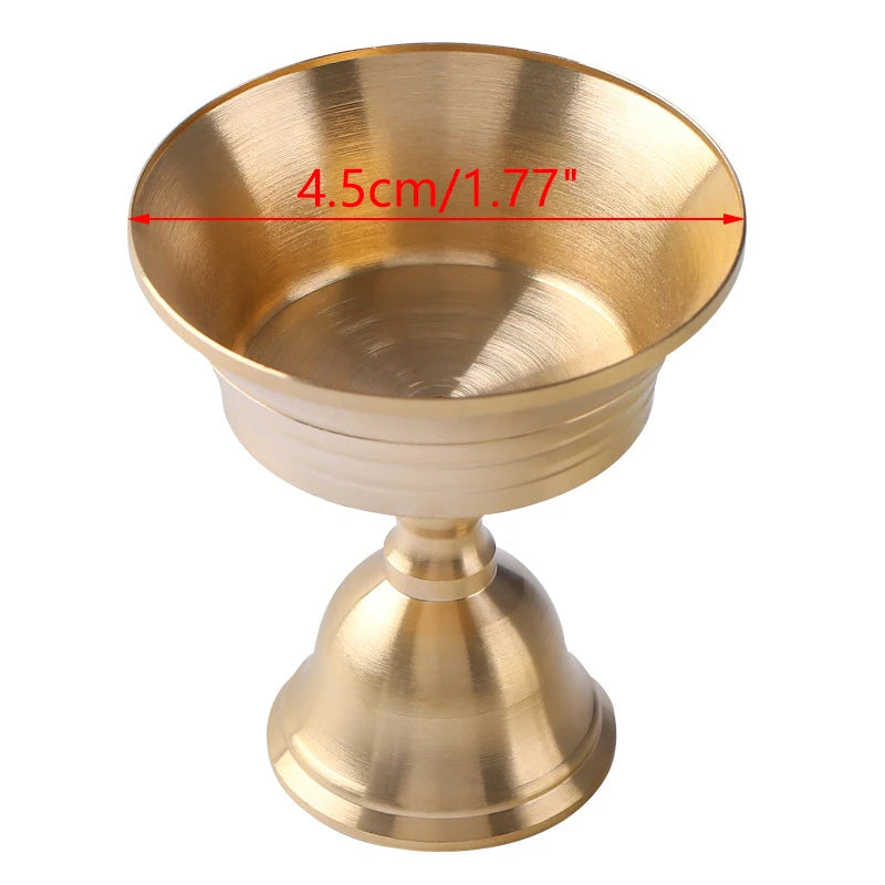 Brass Candle Holder - Vintage Style Butter Lamp