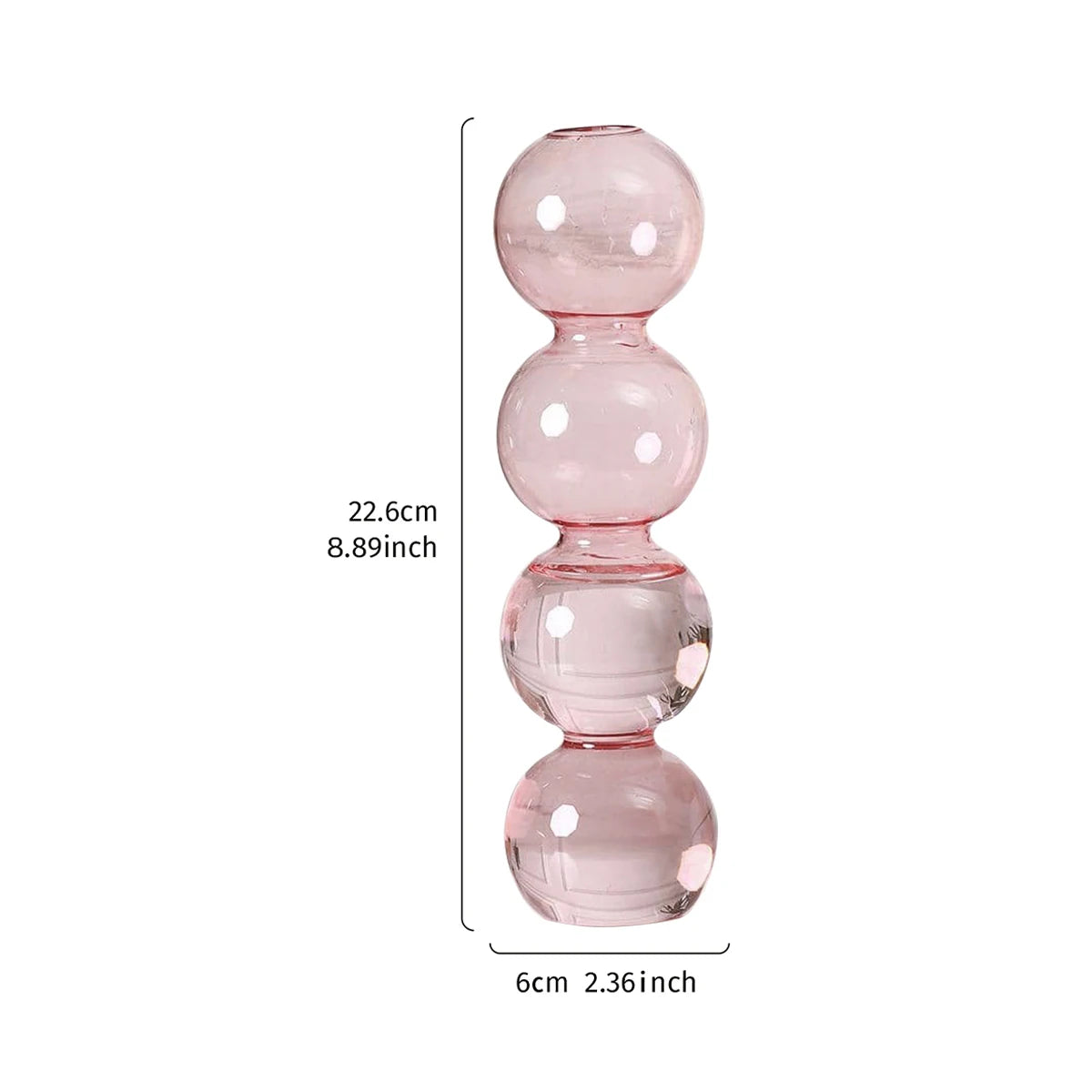 Modern Glass Bud Vase - Artistic Round Ball Design