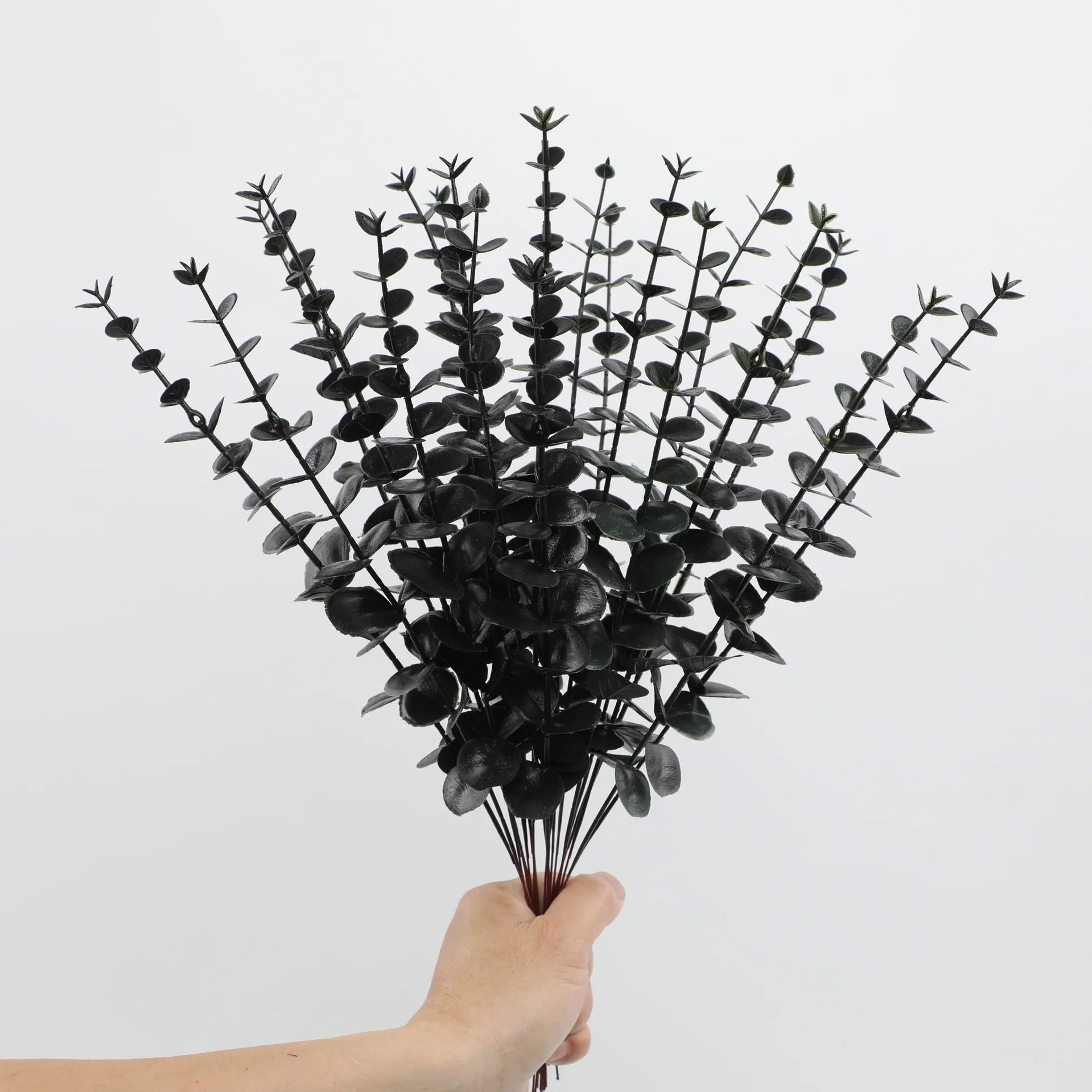 Artificial Eucalyptus Stems - 12 Pack Silver Dollar Greenery for Weddings & Home
