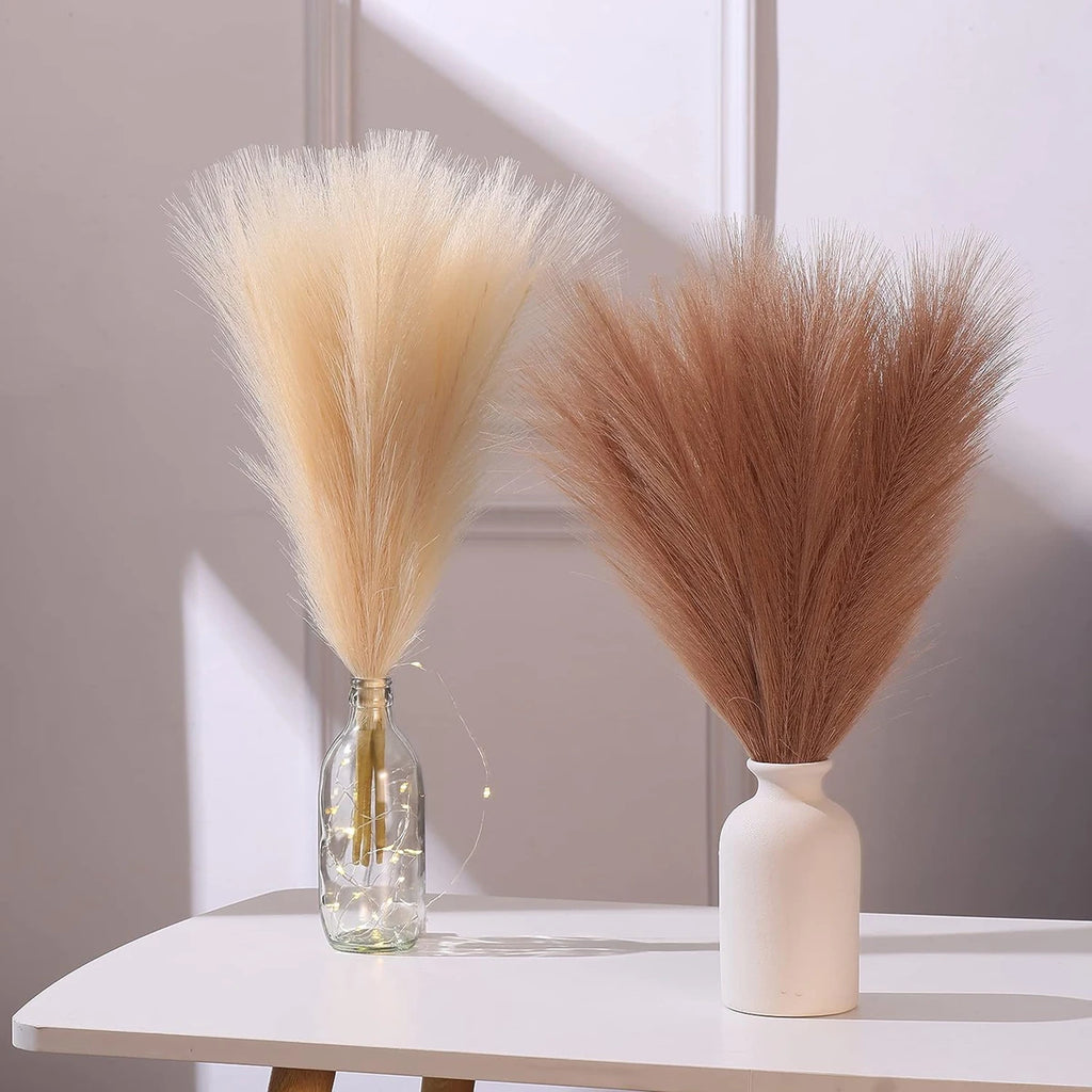 Artificial Pampas Grass Stems (10 Pack) - Boho Wedding & Home Decor