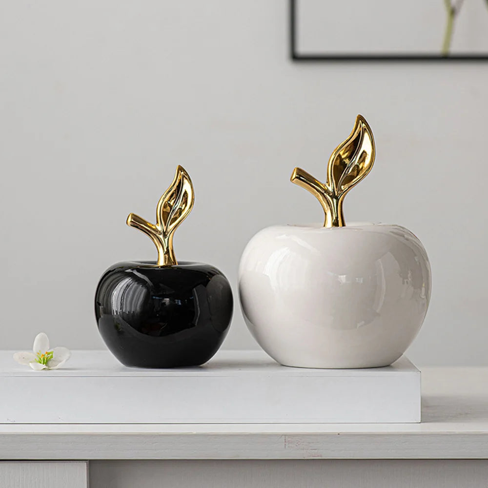 Ceramic Fruit Figurine - European Style Decorative Sculpture for Home Decor