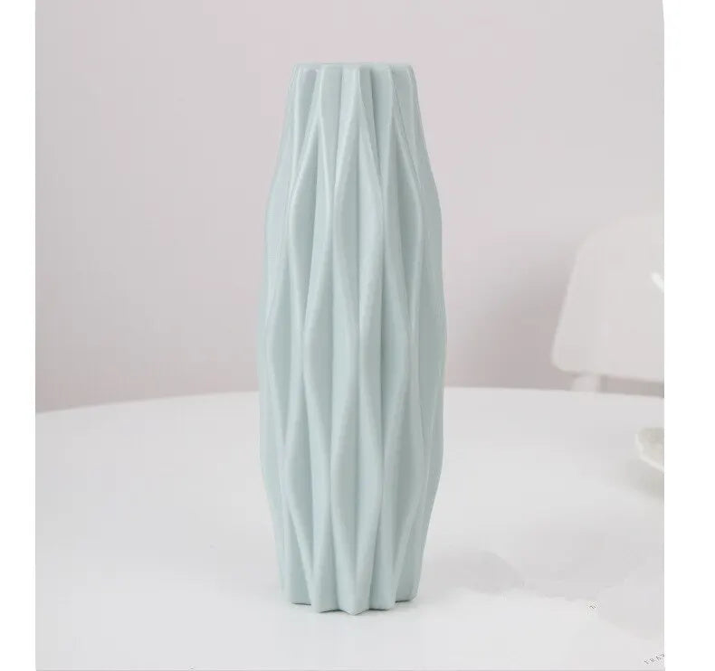 Modern Geometric Plastic Flower Vase - Nordic Style Home Decor