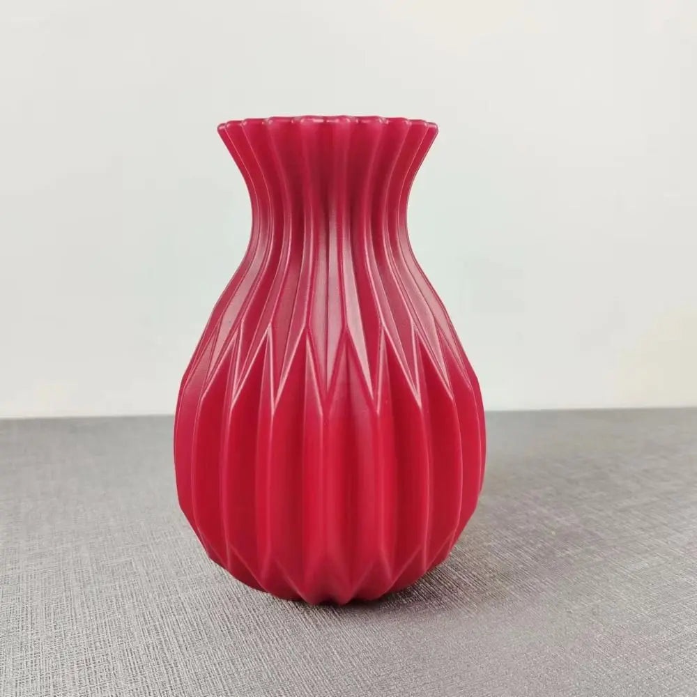 Nordic Tall Plastic Vase - Modern Unbreakable Flower Pot