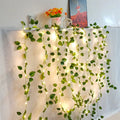 Green Leaf Vine String Lights - Battery Powered LED Fairy Lights