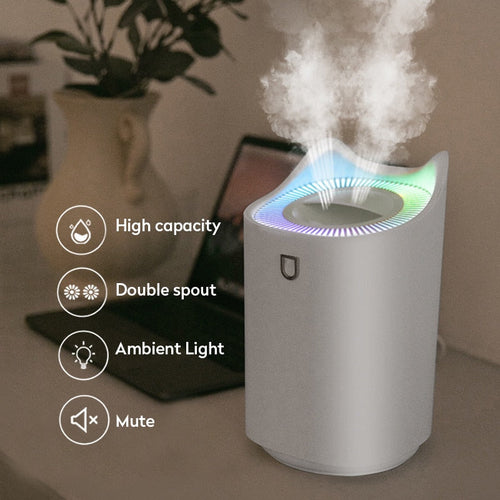 3L Cat‑Design Humidifier & Diffuser – Dual Nozzle with LED Light