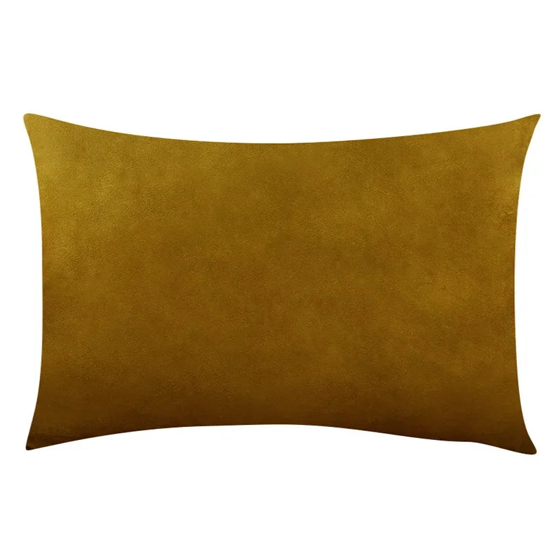 Soft Velvet Lumbar Pillow Cover - Nordic Style 12x20"