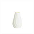 Diamond-Shaped Ceramic-Style Vase - Nordic Modern Flower Pot