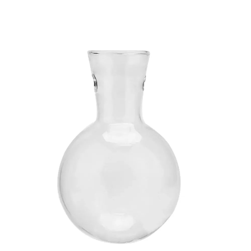Glass Terrarium with Wooden Stand - Hydroponic Plant Vase Set